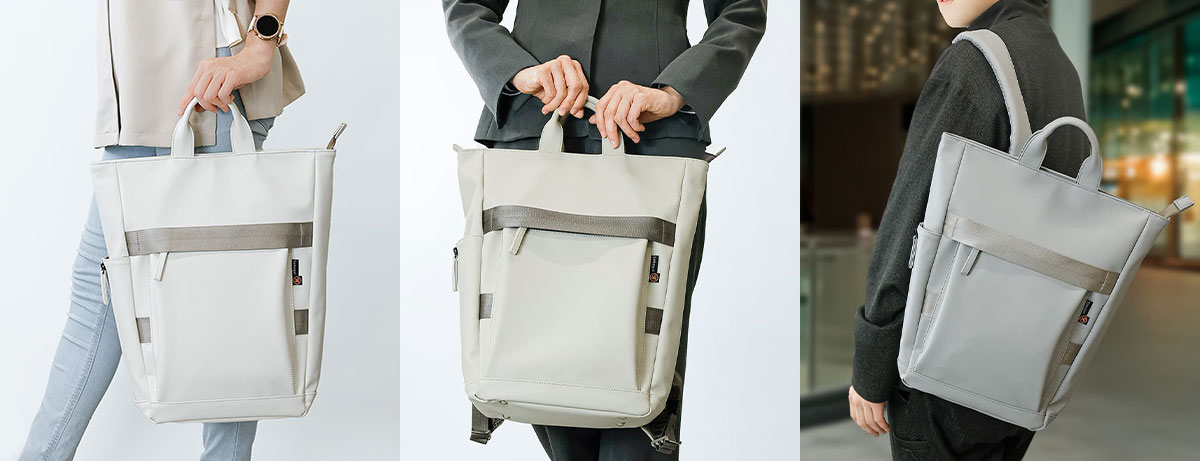 ビジネスシーンにフィットするバックパック hanaco
