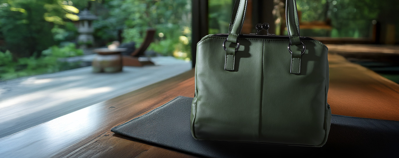 茶道の始祖・千利休からヒントを得たバッグ